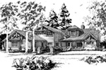 Arts & Crafts House Plan Front Image of House - Tamano Rustic Craftsman Home 163D-0014 | House Plans and More