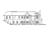 Ranch House Plan Rear Elevation - Waterton European Home 163D-0015 - Shop House Plans and More