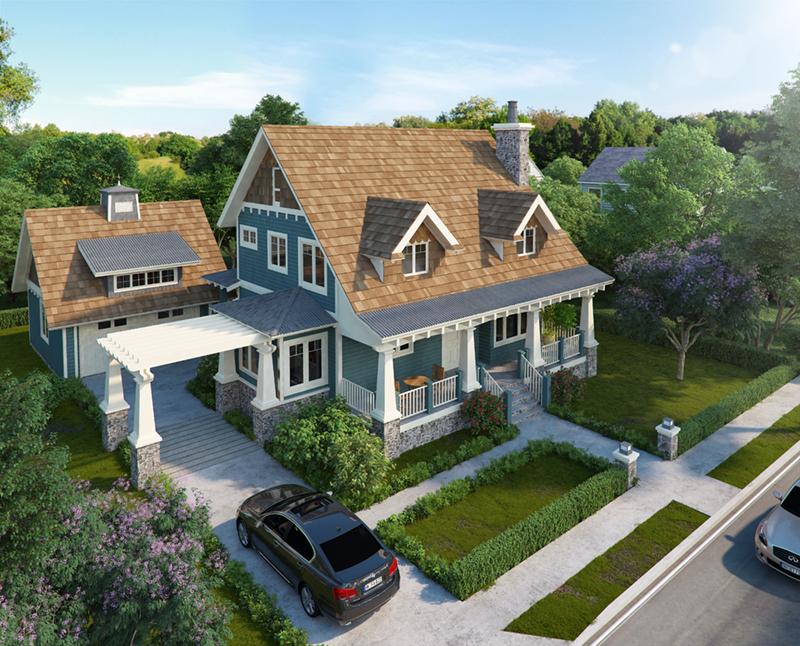 Traditional House Plan Front of Home - Winterpark Craftsman Home 163D-0016 | House Plans and More