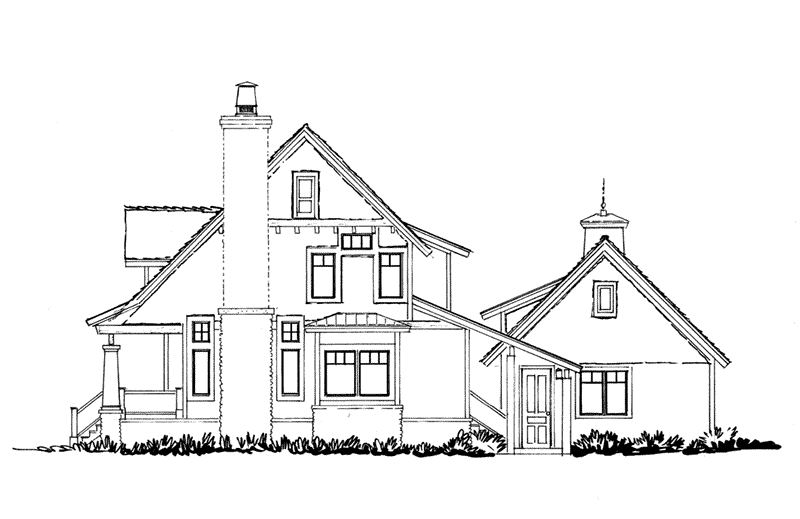 Traditional House Plan Right Elevation - Winterpark Craftsman Home 163D-0016 | House Plans and More