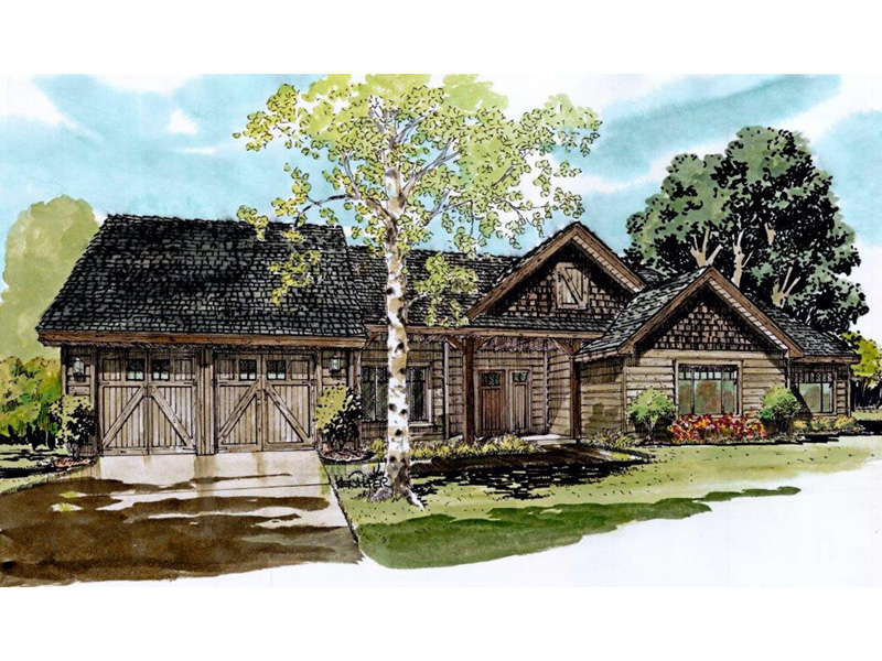 Rustic House Plan Front Image - Decker Lake Ranch Home 163D-0017 - Search House Plans and More