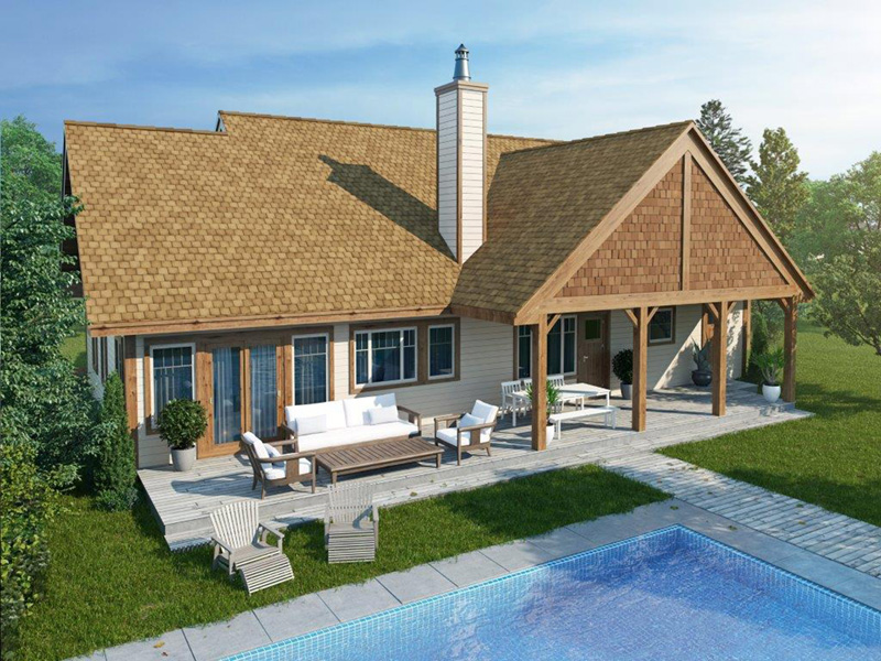 Rustic House Plan Rear Photo 01 - Decker Lake Ranch Home 163D-0017 - Search House Plans and More