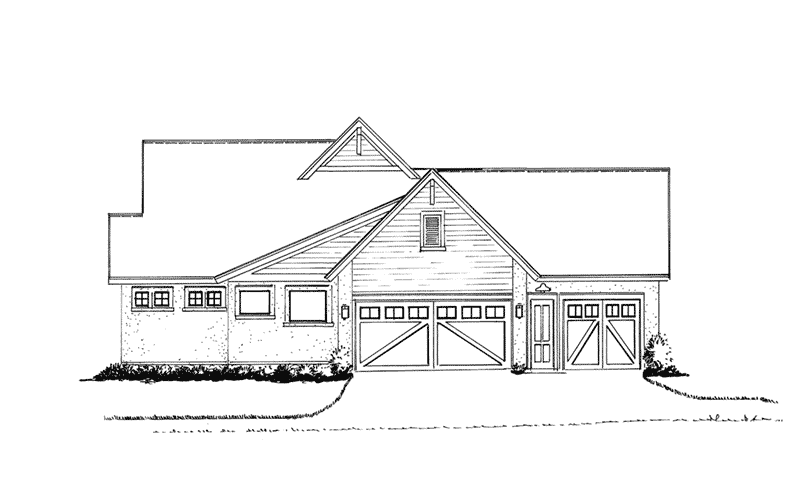 Farmhouse Plan Right Elevation - 163D-0018 | House Plans and More