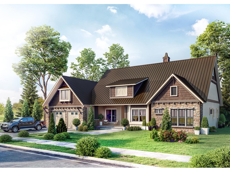 Farmhouse Plan Front Image - 163D-0019 | House Plans and More