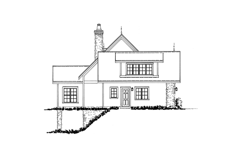 Farmhouse Plan Left Elevation - 163D-0019 | House Plans and More