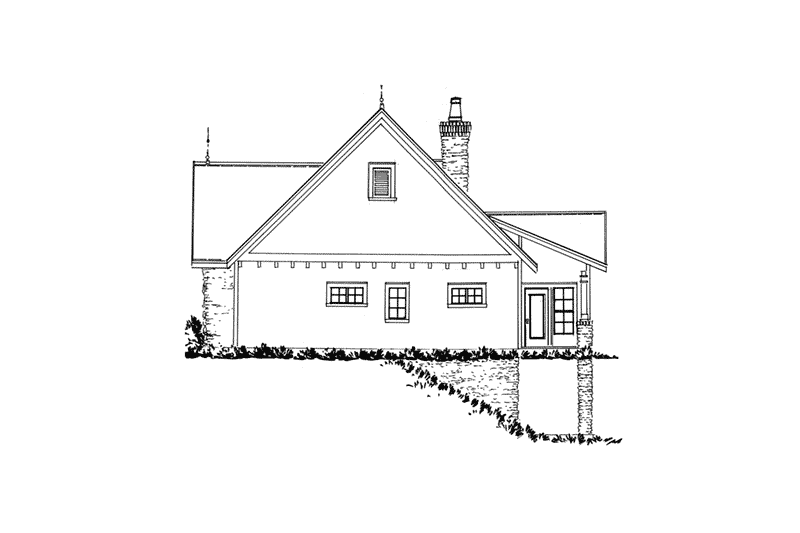 Farmhouse Plan Right Elevation - 163D-0019 | House Plans and More