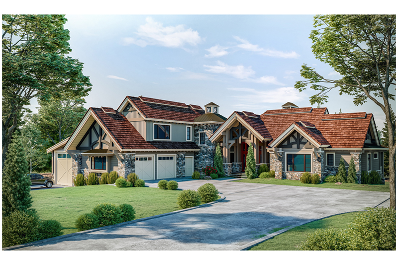 Farmhouse Plan Front of Home - 163D-0022 - Shop House Plans and More